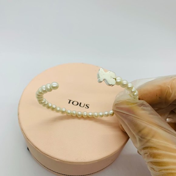 Tous Silver Bear Bracelet with pearls - Picture 3 of 7